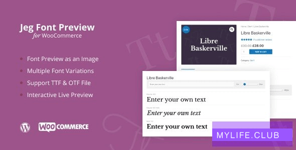 Jeg Font Preview v1.0.5 – WooCommerce Extension WordPress Plugin