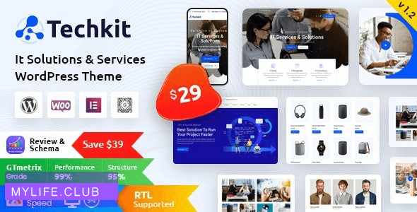 Techkit v1.4 – Technology & IT Solutions WordPress Theme