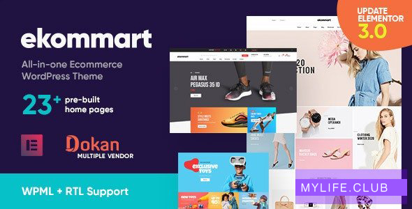 ekommart v3.7.3 – All-in-one eCommerce WordPress Theme